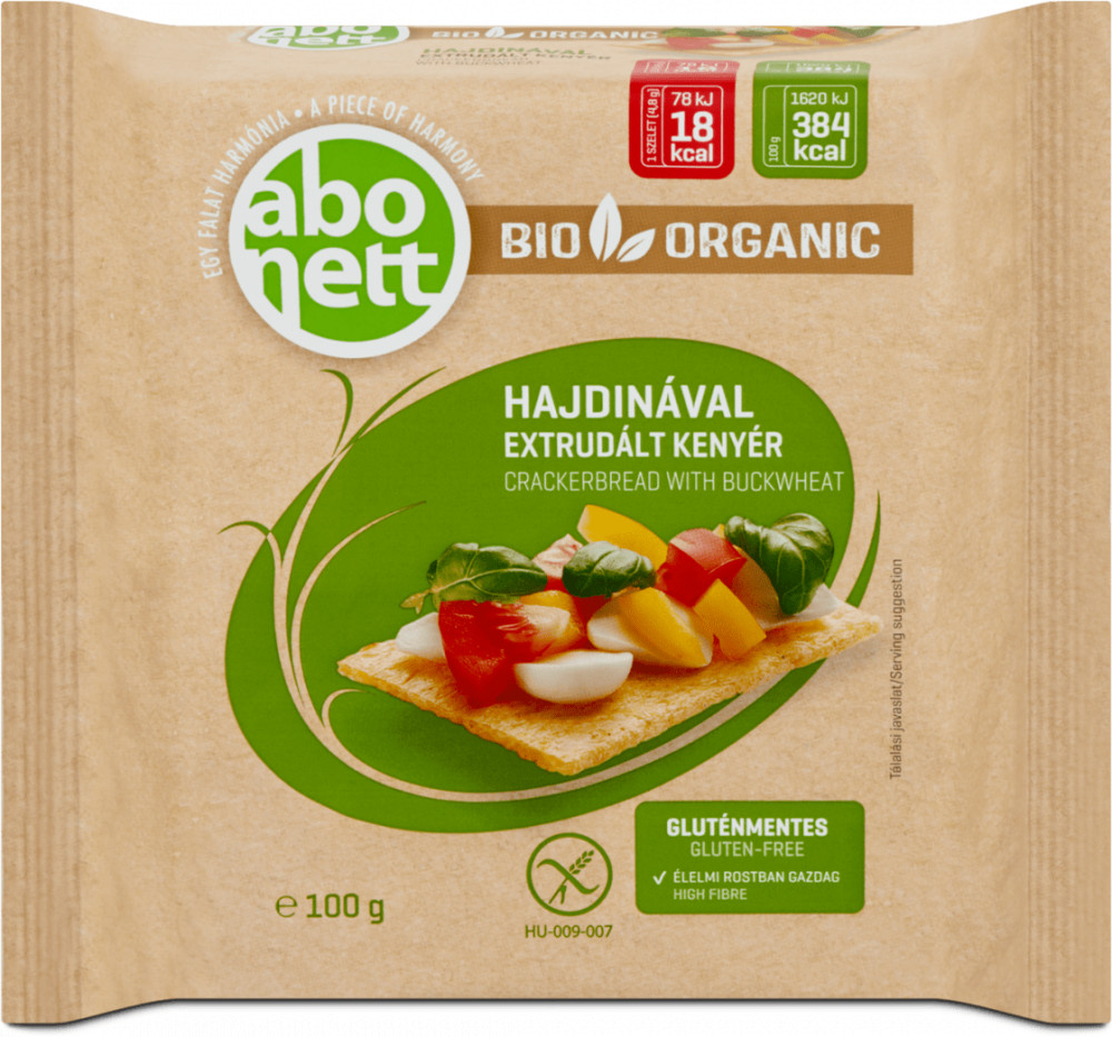 Abonett extrudált bio kenyér hajdinával gluténmentes 100 g