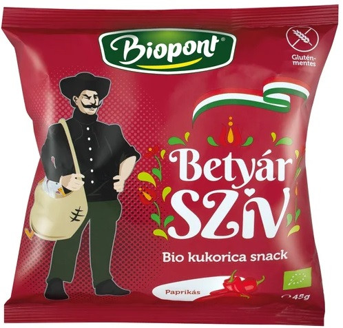 BIOPONT BIO KUKORICÁS SNACK BETYÁR SZÍV