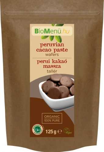 Bio menü bio kakaómassza tallér perui 125 g