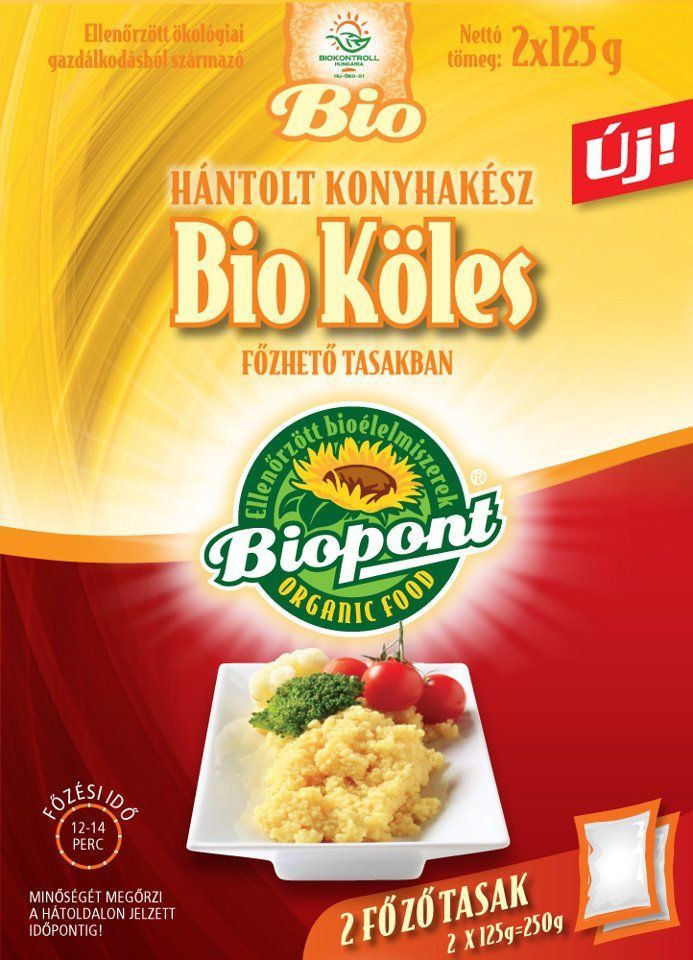 Biopont bio köles hántolt konyhakész 2x125g 250 g