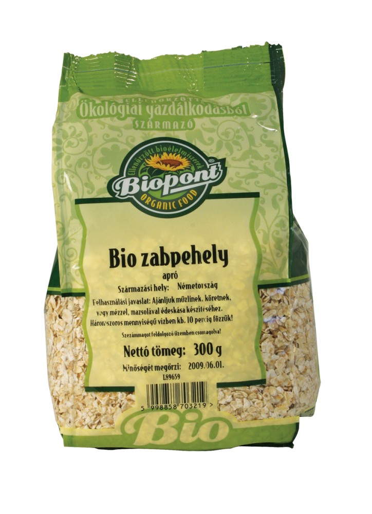 Biopont bio zabpehely apró 300 g