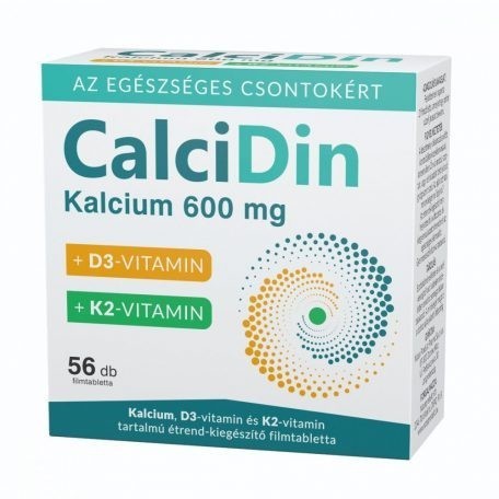 Calcidin kalcium d3-vitamin és k2-vitamin tartalmú étrend-kiegészítő filmtabletta 56 db