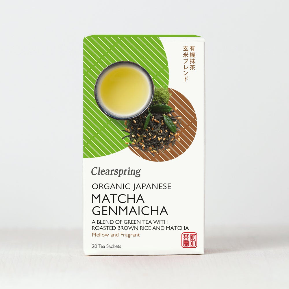 Clearspring bio japan matcha genmaicha tea 20x1