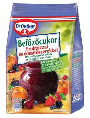 DR. OETKER BEFŐZŐCUKOR FRUKTÓZZAL ÉS ÉDESÍTŐSZEREKKEL 350G