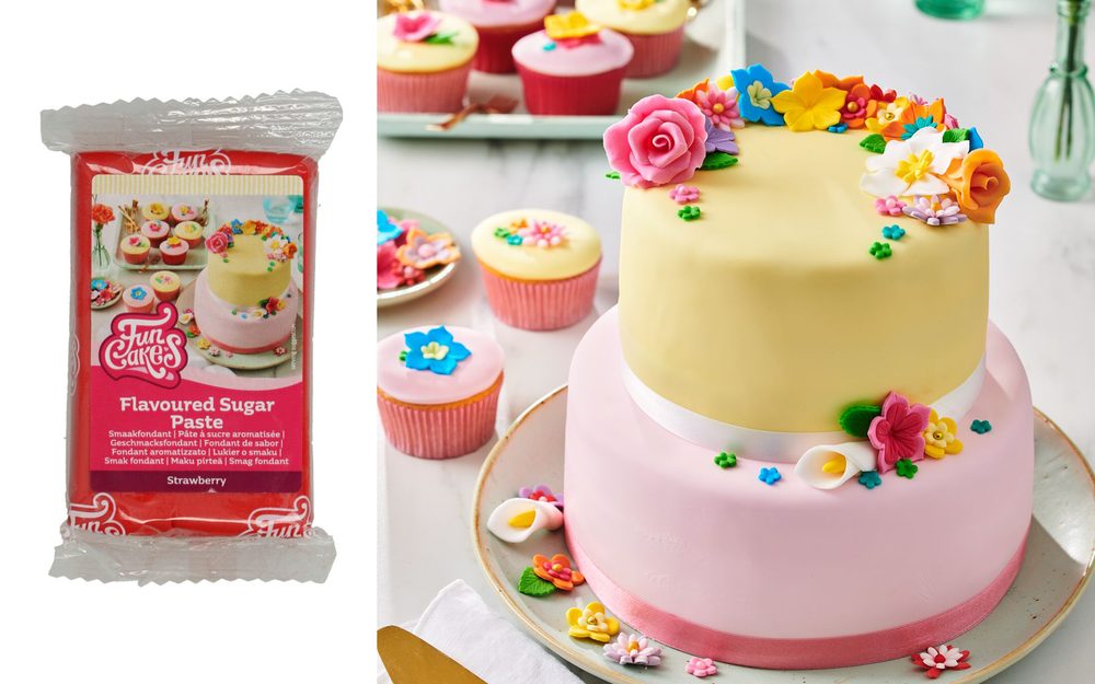 Eper ízű fondant - 250 g - FunCakes