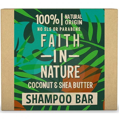 Faith in nature kókusz és shea vaj szilárd sampon 85 g