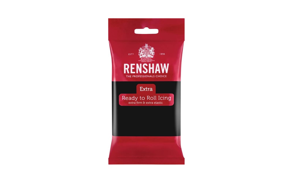 Fekete bevonat - hengerelt fondant Black- 250 g - Renshaw