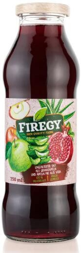 Firegy Ganat 100%-os szüretlen almalé aloe vera darabokkal 750 ml