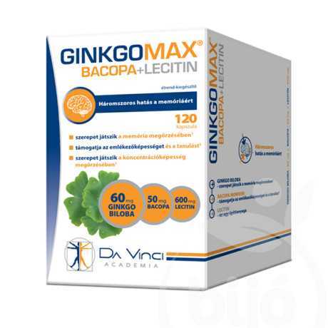 Ginkgomax+bacopa+lecitin lágyzselatin kapszula 60 db