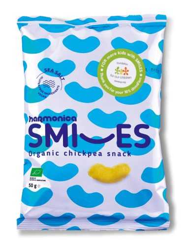 Harmonica bio smiles csicseriborsó snack tengeri sóval 50 g