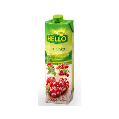 Hello vörösáfonya rostos gyümölcsital 1000 ml