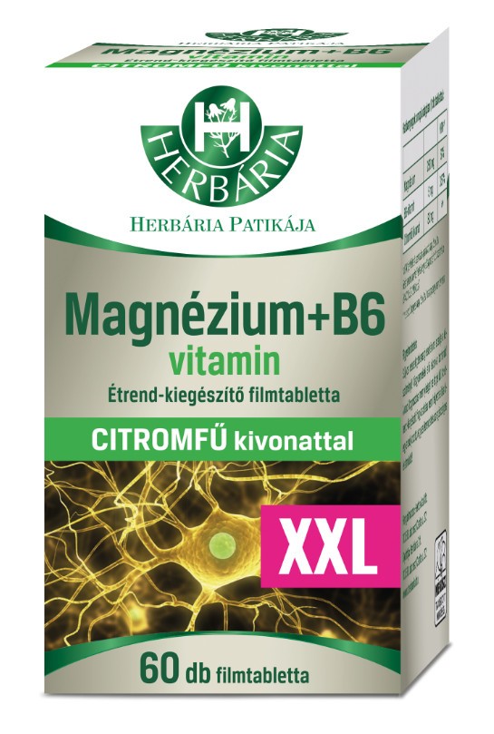 Herbária Magnézium + B6 étrend-kiegészítő filmtabletta 60 db