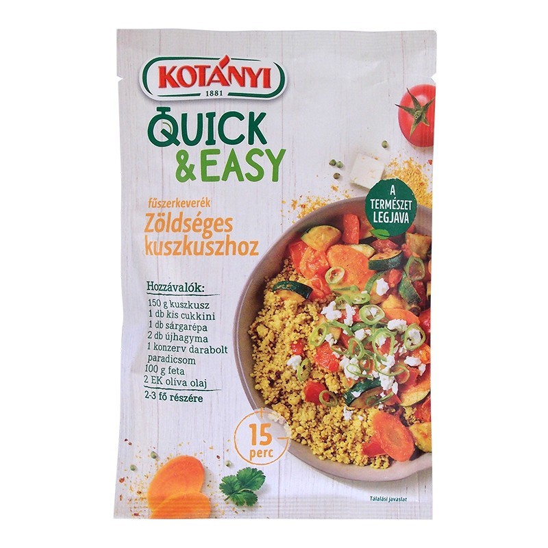 Kotányi quick&easy fűszerkeverék zöldséges kuszkuszhoz 20 g