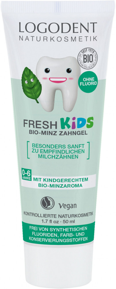 Logodent bio fresh kids fluoridmentes gyermek foggél 50 ml