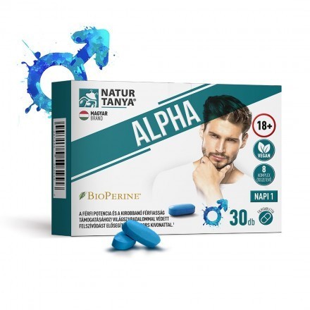 Natur Tanya® ALPHA - A férfi potencia és a kirobbanó férfiasság támogatásához! 8 komplex összetevővel