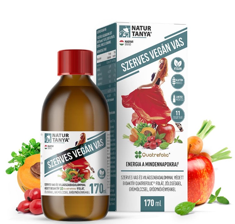 Natur Tanya® Szerves vegán vas szirup 170 ml