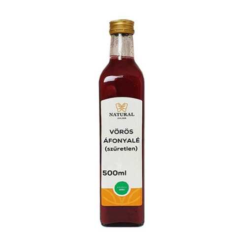 Natural áfonyalé vörös (szűretlen) 500 ml