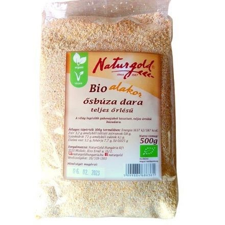 Naturgold bio alakor ősbúza teljes őrlésű dara 500 g