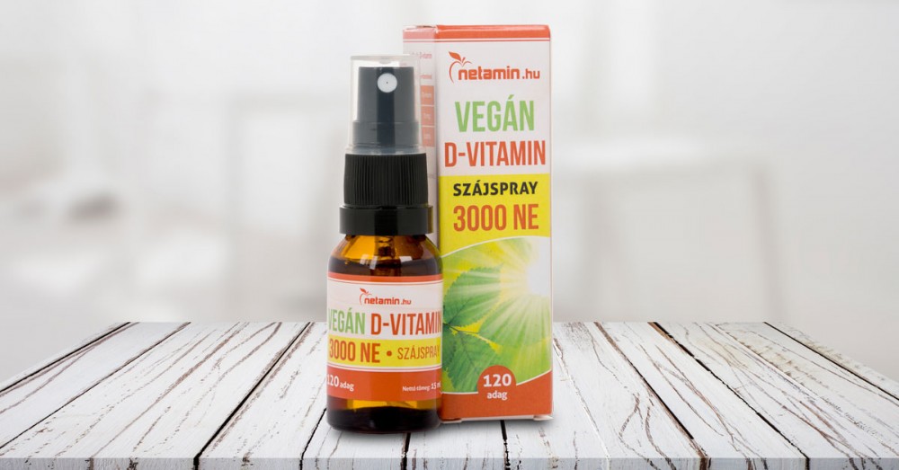 Netamin Vegán D-Vitamin 3000Ne Szájspray 15 ml