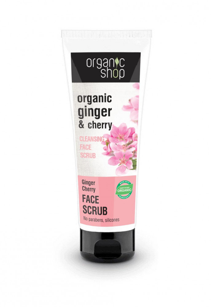 Organic Shop bio gyömbéres cseresznye tisztító arcradír 75 ml