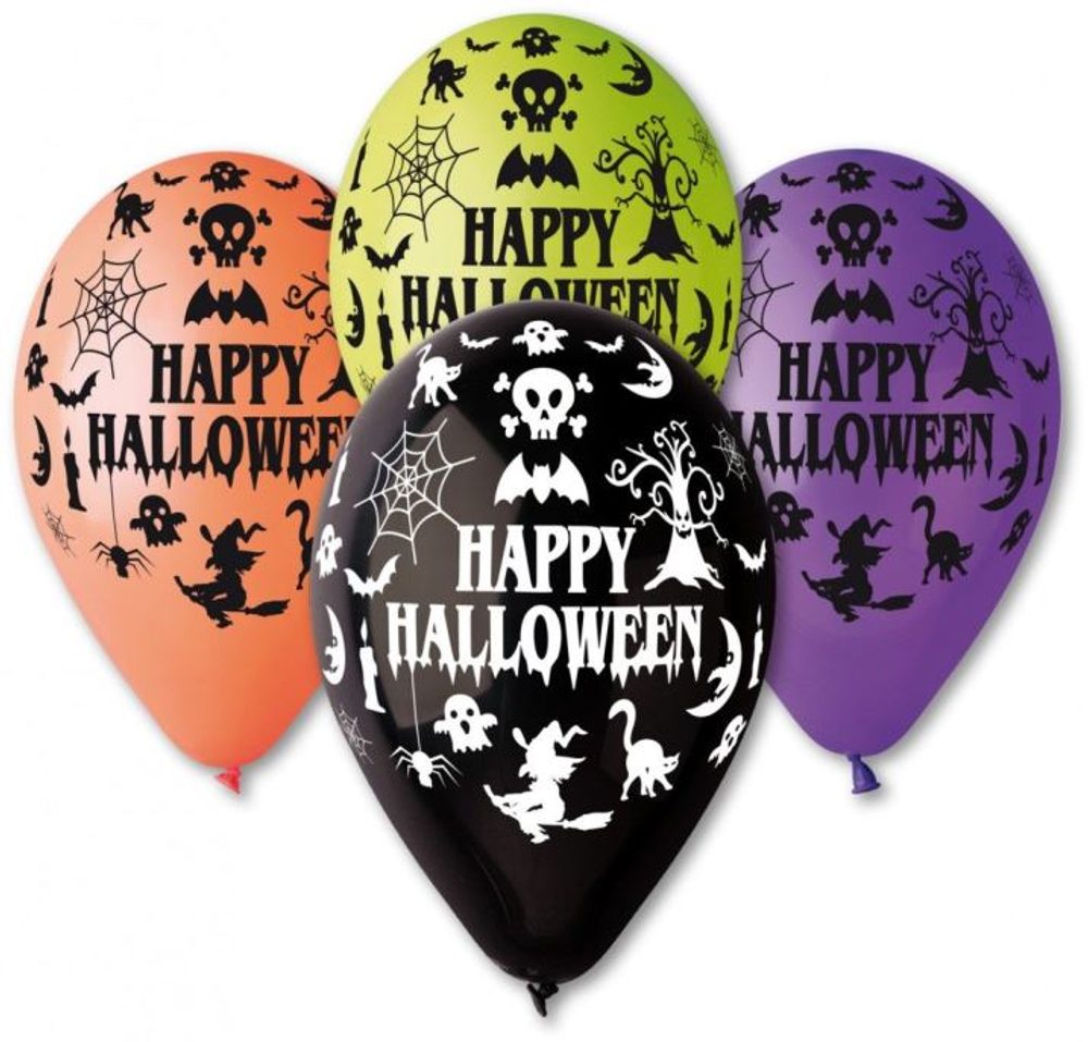 Pasztell mix lufik 30 cm - Happy Halloween 1 db - SMART