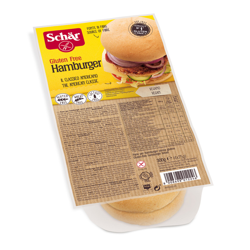 Schar gluténmentes hamburger zsemle 4db 300 g