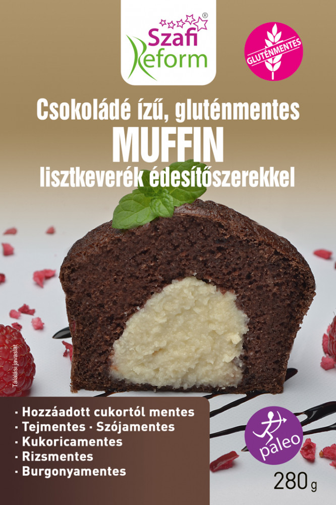 Szafi Fitt étcsokoládés muffin por 280 g