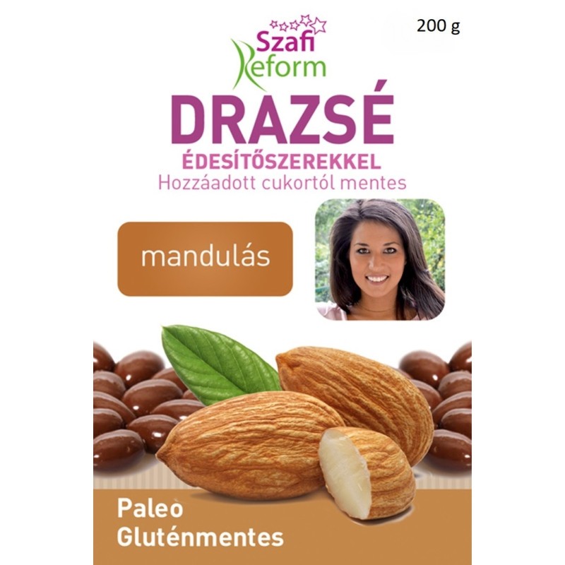 Szafi Reform Eritrites mandulás drazsé 200g