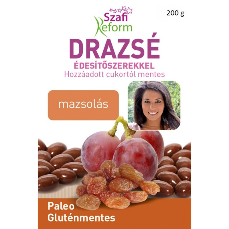 Szafi Reform Eritrites mazsolás drazsé 200g