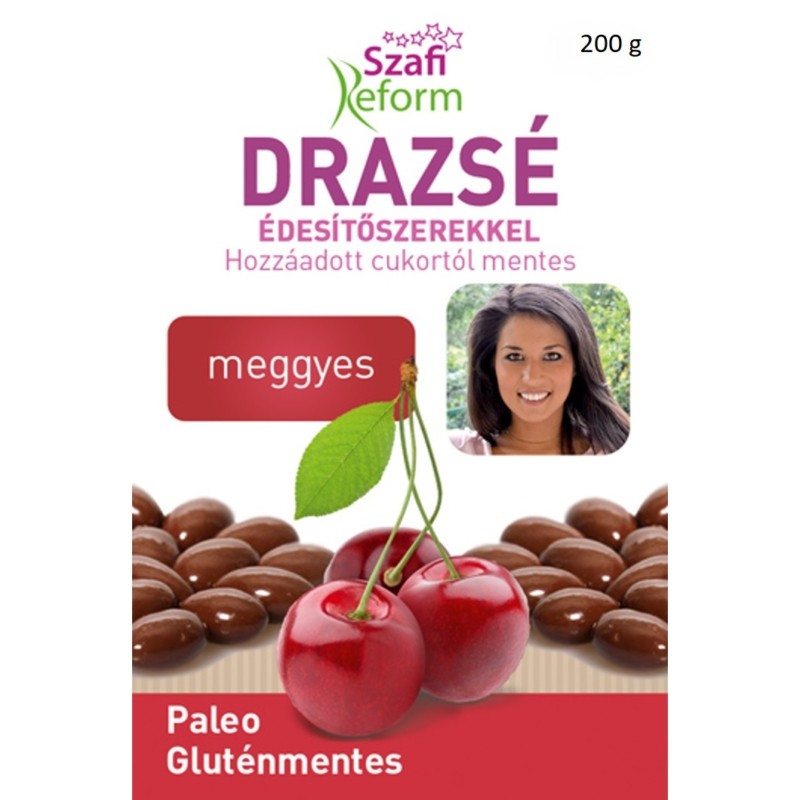 Szafi Reform Eritrites meggyes drazsé 200g