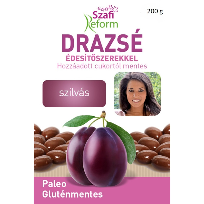 Szafi Reform Eritrites szilvás drazsé 200g