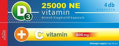 Vita Crystal D3-vitamin 25 000NE heti 1 kapszula 1 hónapos kiszerelés