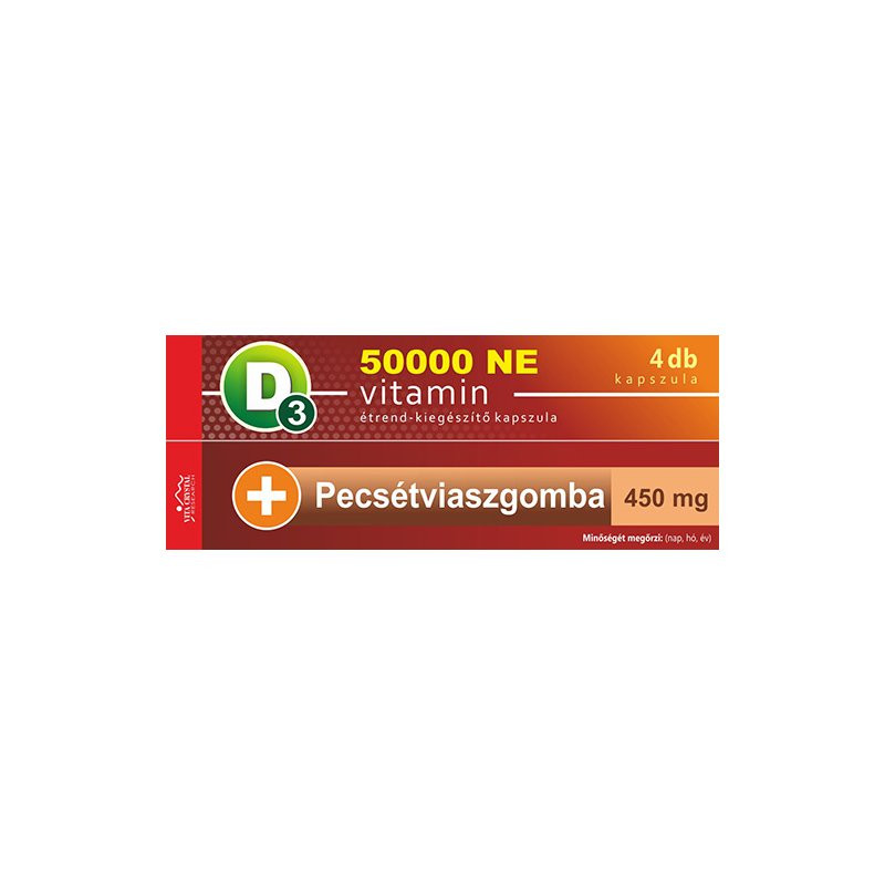 Vita Crystal D3-vitamin 50 000NE heti 1 kapszula 450 mg Pecsétviaszgomba 1 hónapos kiszerel3é s990 Ft