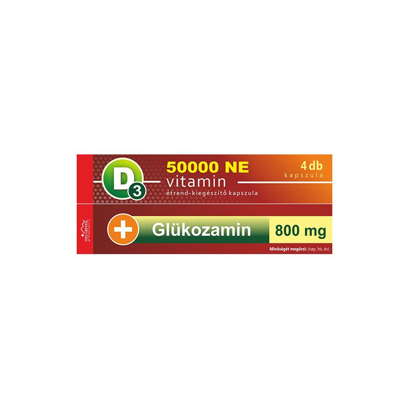 Vita Crystal D3-vitamin 50 000NE heti 1 kapszula 800 mg Glükozamin 1 hónapos kiszerelés