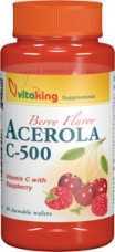 Vitaking acerola c-vitamin rágótabletta 500mg 40 db