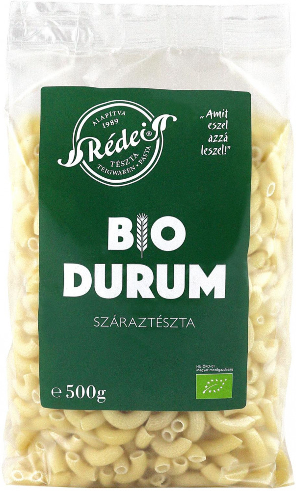 Rédei bio tészta durum szarvacska fehér 500 g