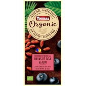 Torras gluténmentes étcsokoládé goji bogyóval és acai porral 100 g