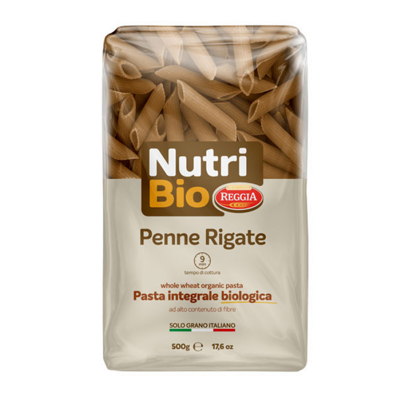 Bio reggia penne nutri teljes kiőrlésű durumtészta 500g