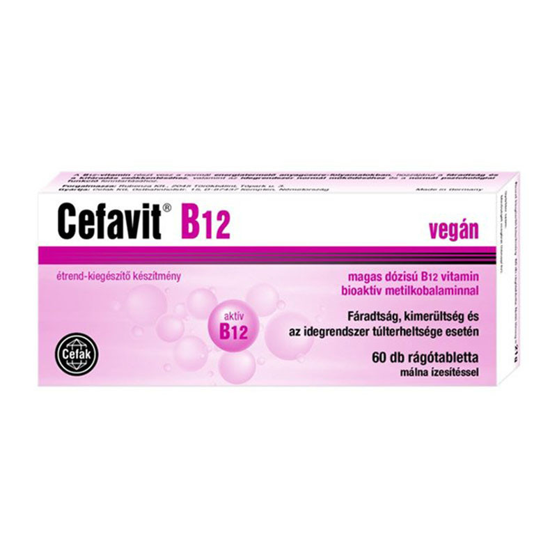 Cefavit b12 vegán rágótabletta 60db