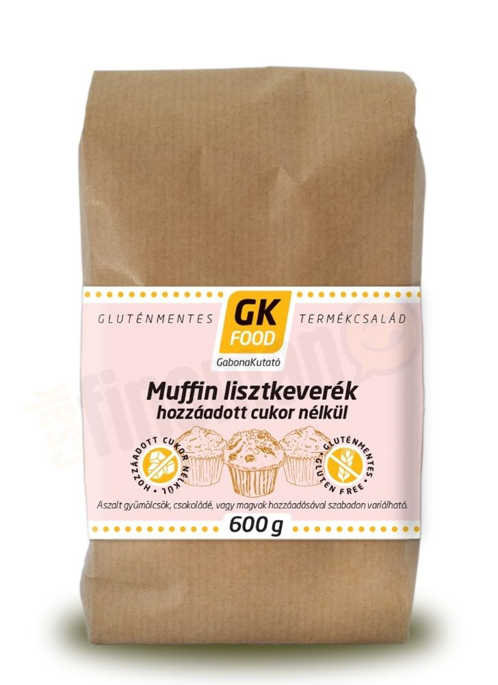 Gk food gluténmentes muffin lisztkeverék hozzáadott cukor nélkül 600g