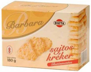 Gluténmentes barbara kréker sajtos 150g