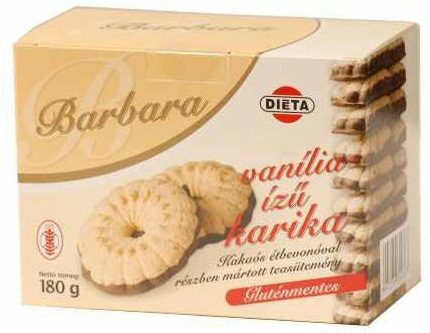 Gluténmentes barbara vaníliás karika 150g