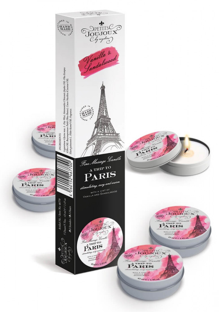 Petits Joujoux Paris - masszázsgyertya szett - vanília-szantálfa (5 x 43ml)