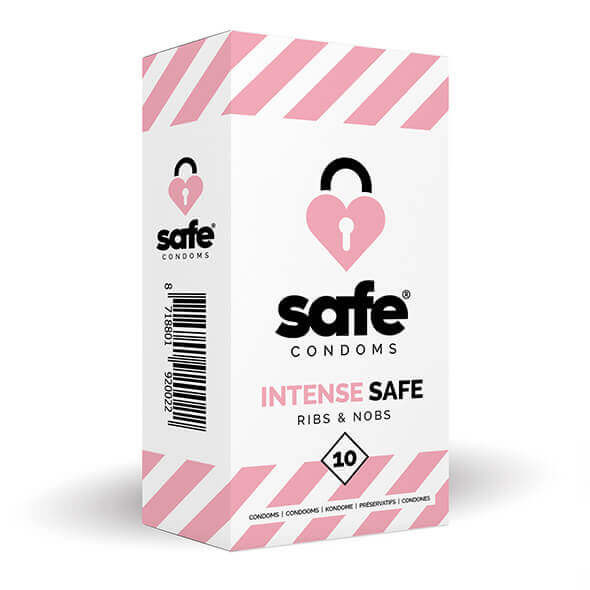 SAFE Intense Safe - bordázott-pontozott óvszer (10db)