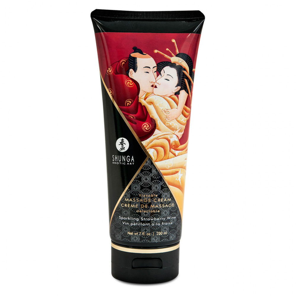 Shunga - masszázs krém - eper (200ml)