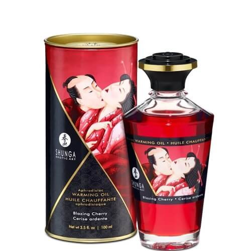 Shunga - melegítő hatású masszázsolaj - cseresznye (100ml)