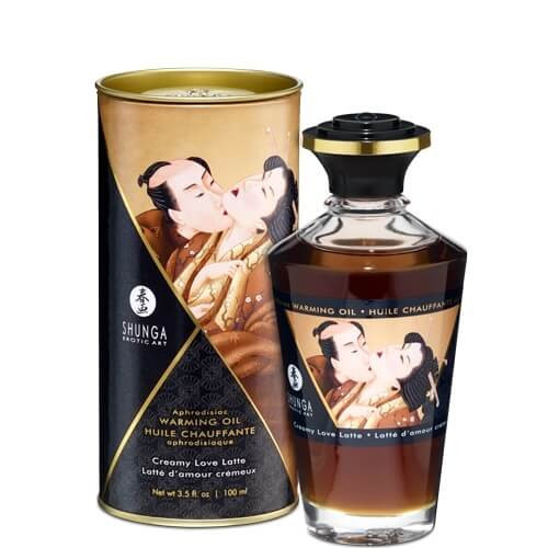 Shunga - melegítő hatású masszázsolaj - krémes latte (100ml)