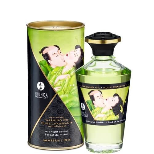 Shunga - melegítő hatású masszázsolaj - midnight sorbet (100ml)