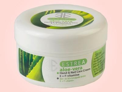 Estrea aloe vera kéz és körömápoló krém e+f vitaminnal 200 ml