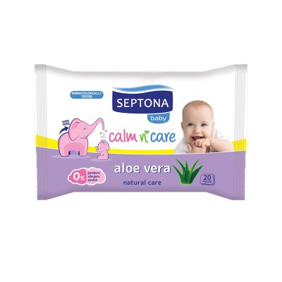 Septona Baby Törlőkendő Aloe Vera Utaz. 20 db